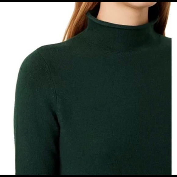 French Connection Green Mock Neck Sweater - Picture 2 of 4